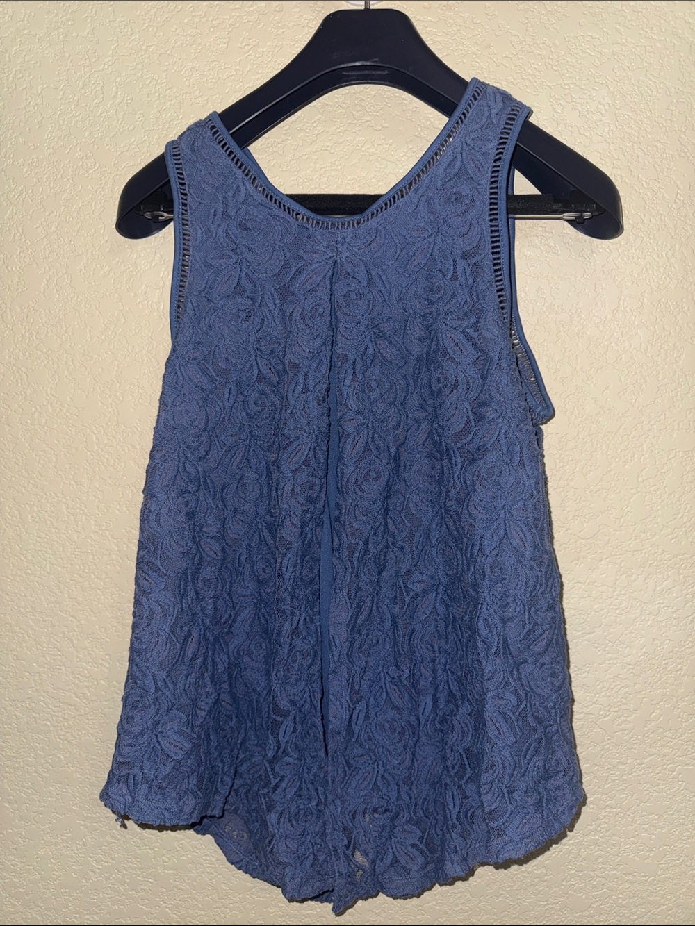 Passports Blue Floral Lace Sleeveless Tank Top Girls Size L 12-14